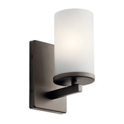 Kichler 45495 Crosby 1-lt 9" Tall Wall Sconce-Olde Bronze