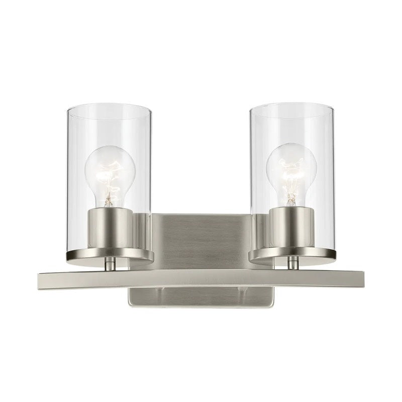 Kichler 45496 Crosby 2-lt 15" Vanity Light-Brushed Nickel