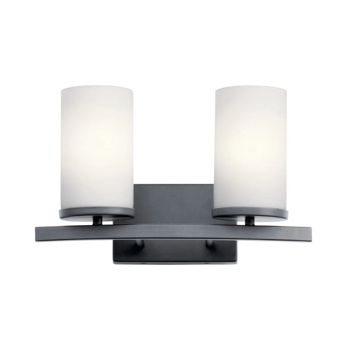 Kichler 45496 Crosby 2-lt 15" Vanity Light-Black