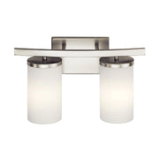 Kichler 45496 Crosby 2-lt 15" Vanity Light-Brushed Nickel