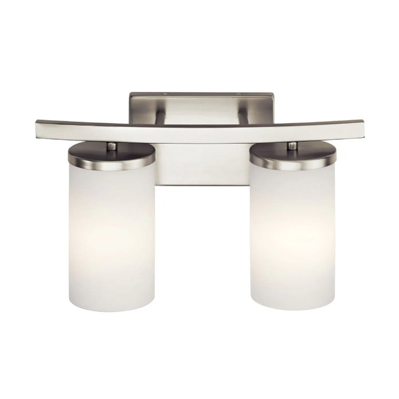 Kichler 45496 Crosby 2-lt 15" Vanity Light-Brushed Nickel