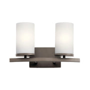Kichler 45496 Crosby 2-lt 15" Vanity Light-Olde Bronze