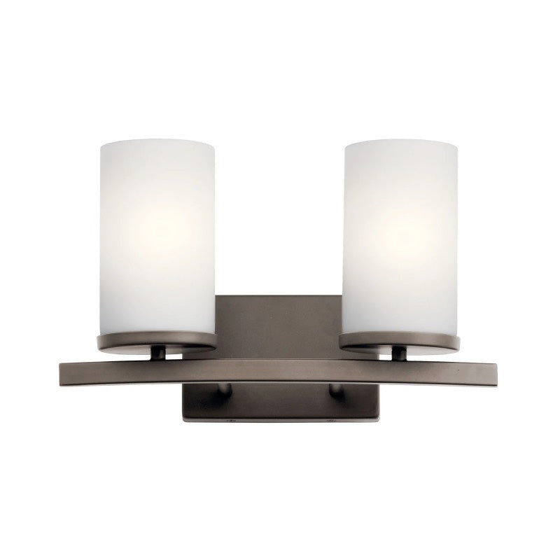 Kichler 45496 Crosby 2-lt 15" Vanity Light-Olde Bronze