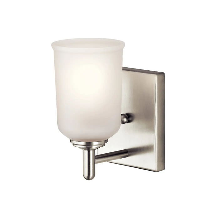 Kichler 45572 Shailene 1-lt 8" Tall Wall Sconce - Brushed Nickel/Satin Etched