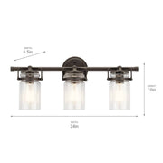 Kichler 45689 Brinley 3-lt 24" Vanity Light