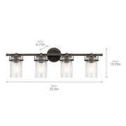 Kichler 45690 Brinley 4-lt 33" Vantiy Light