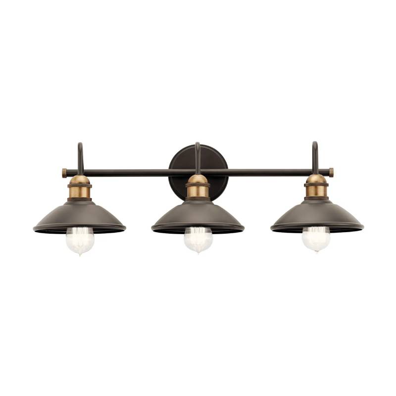 Kichler 45945 Clyde 3-lt 26" Wide Vanity Light-Olde Bronze