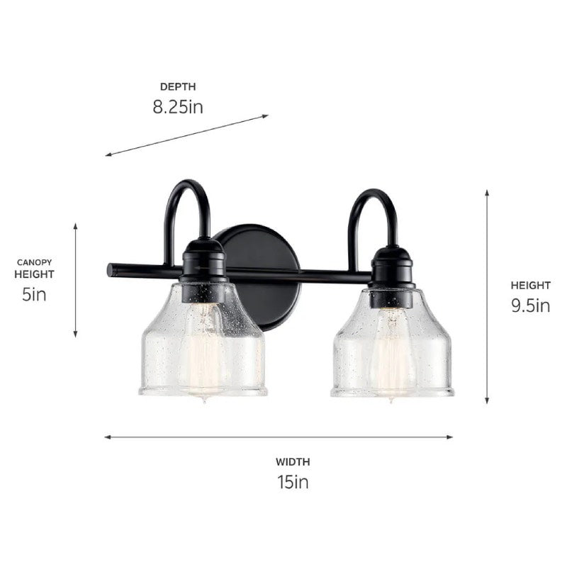 Kichler 45972 Avery 2-lt 15" Vanity Light