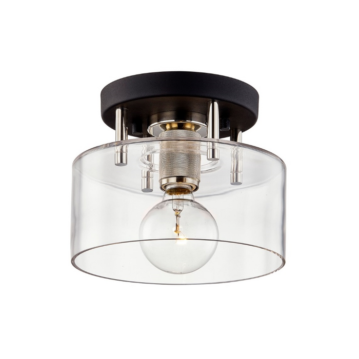 Troy Bergamot Station 1-lt 9" Semi Flush