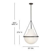 Hinkley 46894 Collins 1-lt 20" LED Pendant