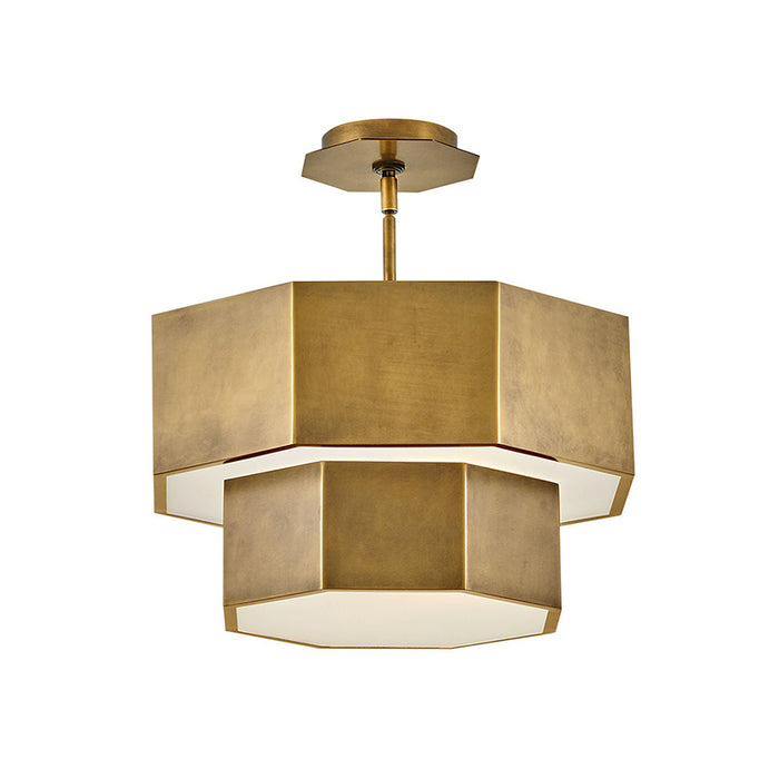 Hinkley 46991 Facet 5-lt 17" LED Convertible Semi Flush Mount