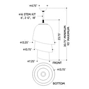 Corbett 470-13 Hela 1-lt 14" LED Pendant