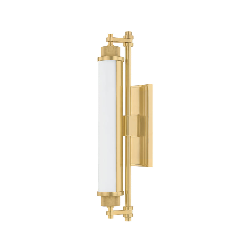 Hudson Valley 4718 Plandome 1-lt 18" Tall LED Bath Vanity - Aged Brass