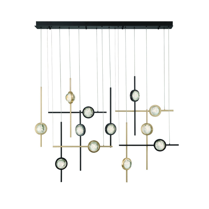 Eurofase 47256 Barletta 12-lt 53" LED Chandelier-Gold-Black