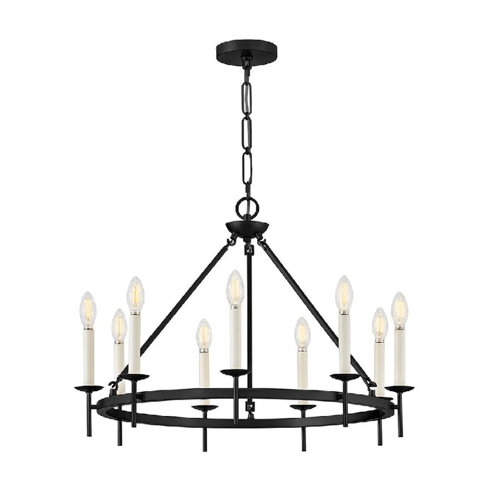 Hinkley 47475 Copley 9-lt 28" LED Chandelier - Black