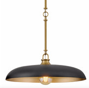 Hinkley 48167 Sadie 1-lt 18" LED Chandelier - Lacquered Brass with Black accents