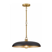 Hinkley 48167 Sadie 1-lt 18" LED Chandelier - Lacquered Brass with Black accents