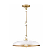 Hinkley 48167 Sadie 1-lt 18" LED Chandelier - Lacquered Brass with Chalk White accents