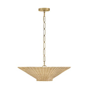 Hinkley 48457 Delia 4-lt 24" LED  Small Convertible Chandelier - Heritage Brass / Natural