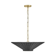 Hinkley 48457 Delia 4-lt 24" LED  Small Convertible Chandelier - Lacquered Brass / Black