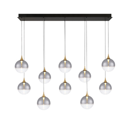 Eurofase 48932 Iissa 10-lt 47" LED Multi Drop Chandelier - Smoke Glass