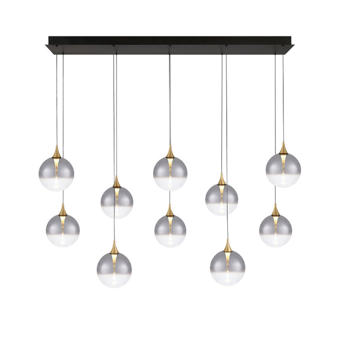 Eurofase 48932 Iissa 10-lt 47" LED Multi Drop Chandelier - Smoke Glass