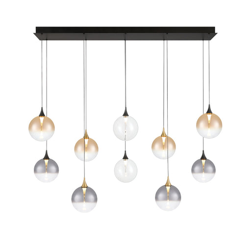 Eurofase 48934 Iissa 10-lt 47" LED Multi Drop Chandelier - Mixed Glass