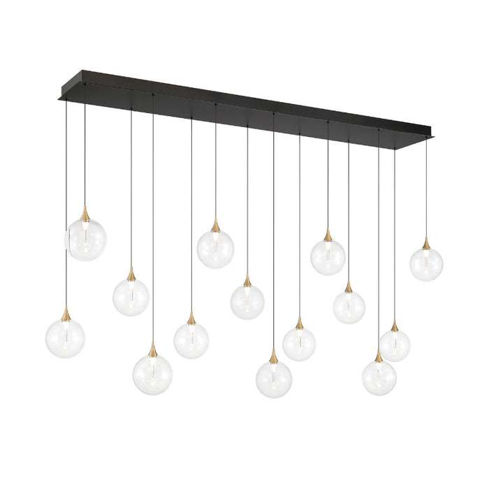 Eurofase 48938 Iissa 14-lt 72" LED Multi Drop Chandelier - Clear Glass