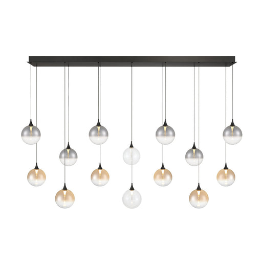 Eurofase 48939 Iissa 14-lt 72" LED Multi Drop Chandelier - Mixed Glass