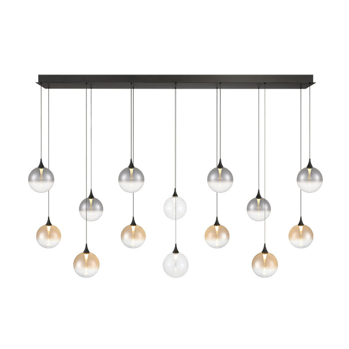 Eurofase 48939 Iissa 14-lt 72" LED Multi Drop Chandelier - Mixed Glass