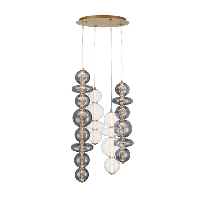 Eurofase 48960 Atomo 4-lt 30" LED Chandelier - Gold