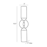 Arteriors 49670 Emmett 2-lt 19" Tall Wall Sconce