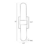 Arteriors 49686 Elyse 2-lt 18" Tall Wall Sconce