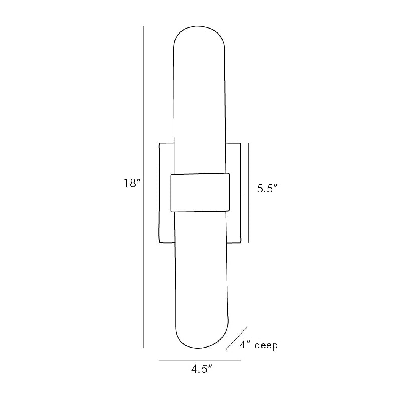 Arteriors 49686 Elyse 2-lt 18" Tall Wall Sconce