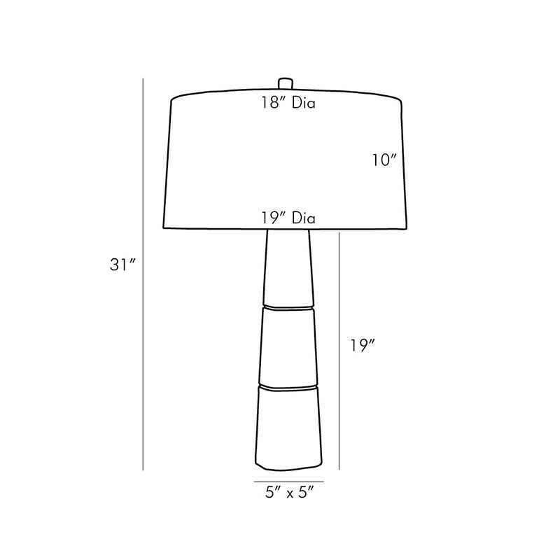 Arteriors 49691 Dosman 1-lt 31" Tall Table Lamp