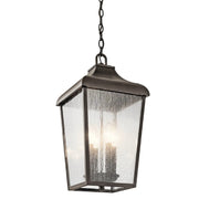 Kichler 49740 Forestdale 4-lt 10" Outdoor Pendant - Olde Bronze