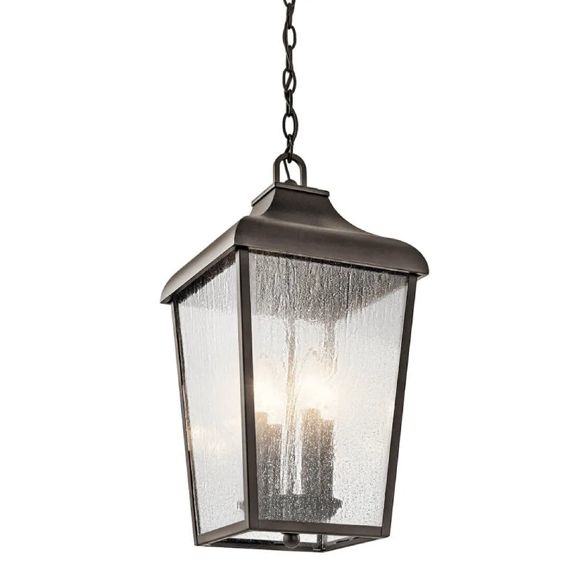 Kichler 49740 Forestdale 4-lt 10" Outdoor Pendant - Olde Bronze