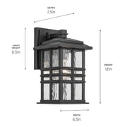 Kichler 49829 Beacon Square 1-lt 12" Tall Outdoor Wall Light