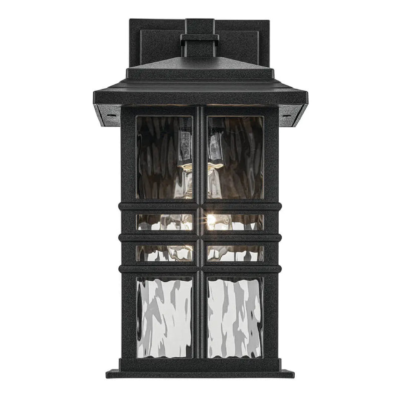 Kichler 49829 Beacon Square 1-lt 12" Tall Outdoor Wall Light - Textured Black