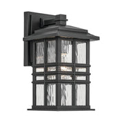 Kichler 49829 Beacon Square 1-lt 12" Tall Outdoor Wall Light - Textured Black