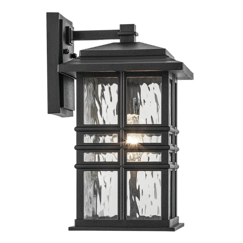 Kichler 49830 Beacon Square 1-lt 14" Tall Outdoor Wall Light - Textured Black