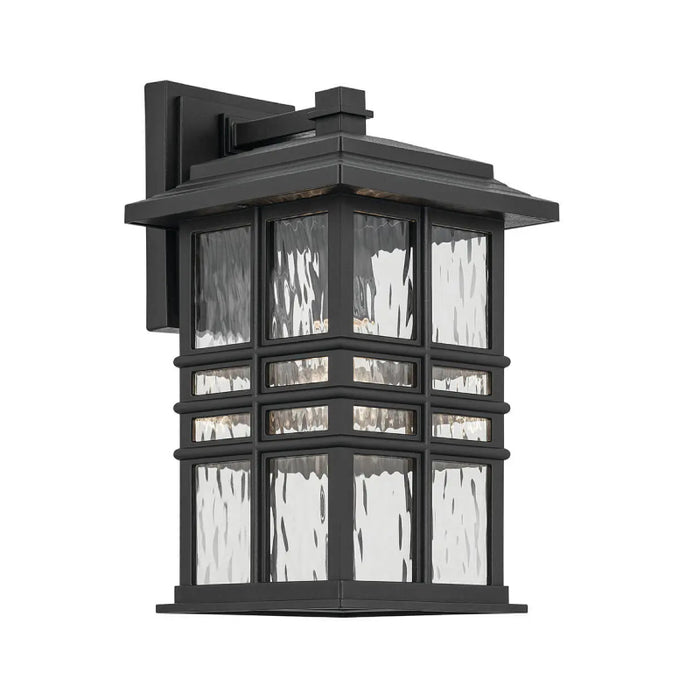 Kichler 49830 Beacon Square 1-lt 14" Tall Outdoor Wall Light - Textured Black