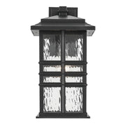 Kichler 49831 Beacon Square 1-lt 18" Tall Outdoor Wall Light - Textured Black
