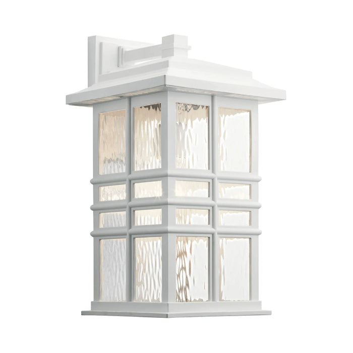 Kichler 49831 Beacon Square 1-lt 18" Tall Outdoor Wall Light - Textured White