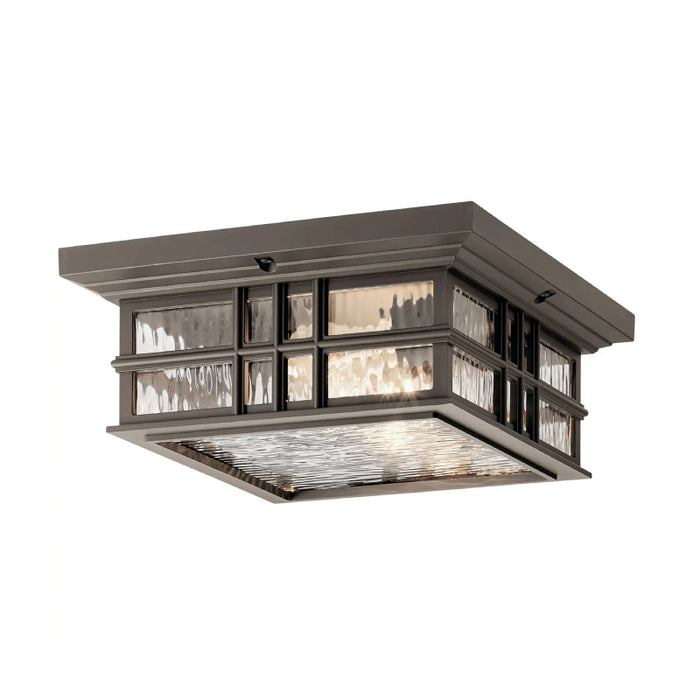 Kichler 49834 Beacon Square 2-lt 12" Outdoor Flush Mount - Olde Bronze