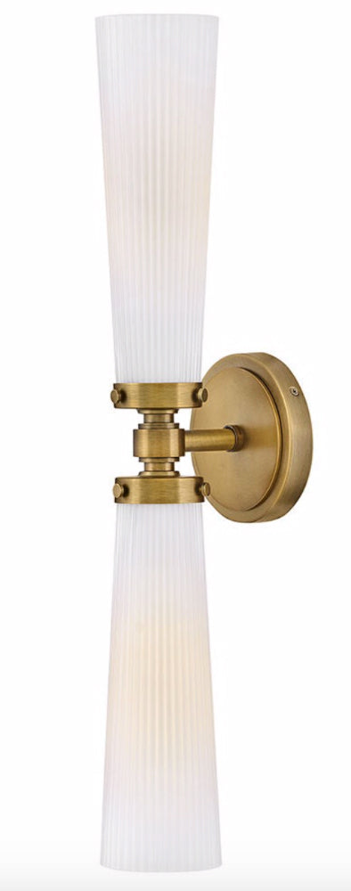 Hinkley 50092-CO Jude 2-lt 24" Tall LED Vanity - Heritage Brass