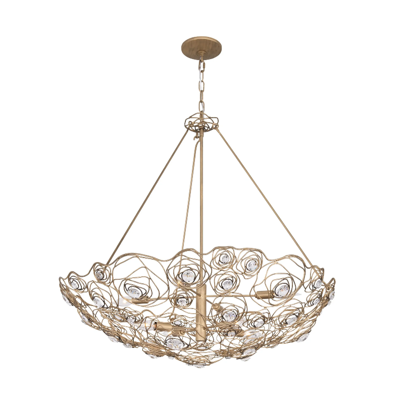 Varaluz 500P08 Ethereal Rose 8-lt 33" Pendant