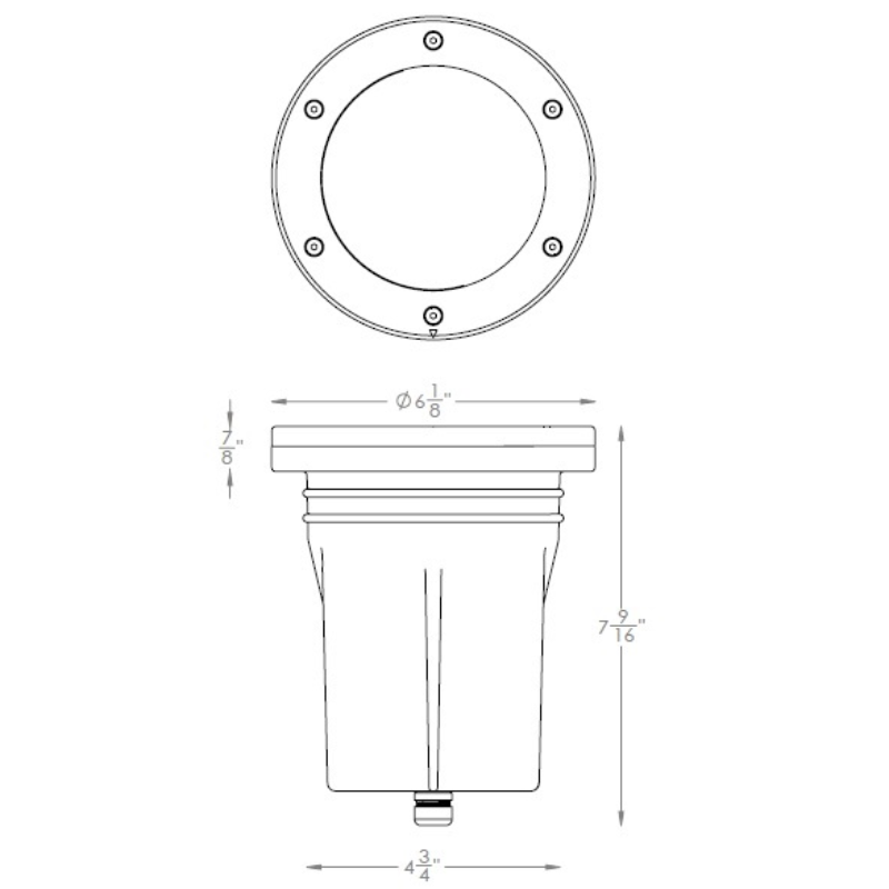 WAC 5033 Grand Landscape Recessed LED In-Ground Light
