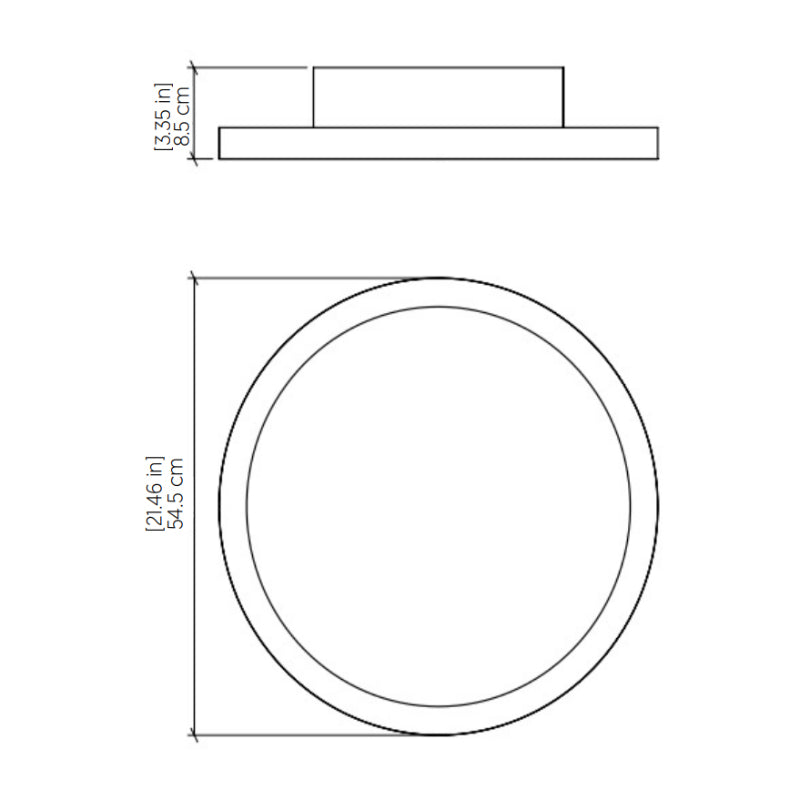 Accord 5090LED Naia 1-lt 21" LED Flush Mount