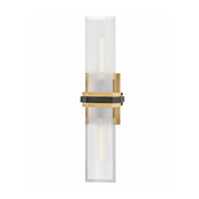 Hinkley 50942 Kipton 2-lt 22" Tall LED Wall Sconce - Heritage Brass with Black accents
